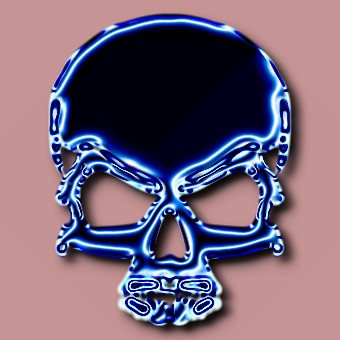 metalic blue logo effect