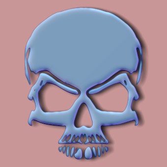metalic blue logo effect