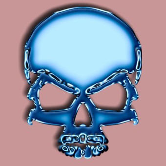 metalic blue logo effect