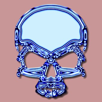 metalic blue logo effect