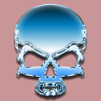 metalic blue logo effect