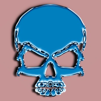 metalic blue logo effect