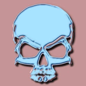metalic blue logo effect