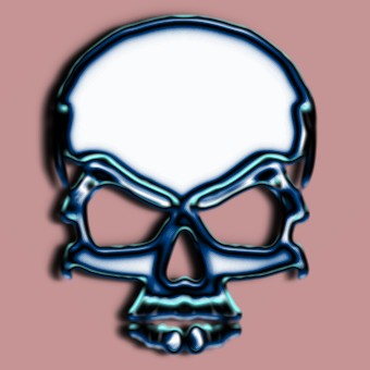 metalic blue logo effect