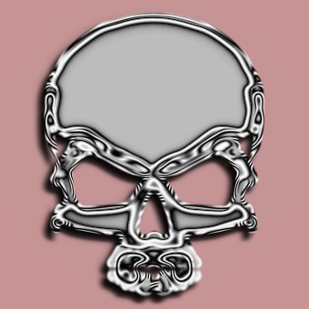 metalic gray logo effect