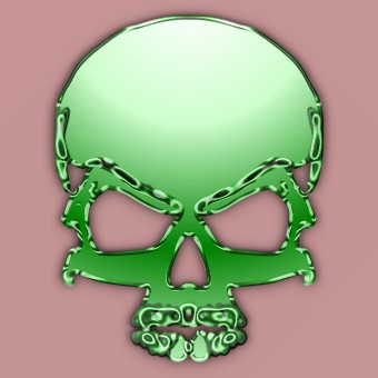 metalic green logo effect