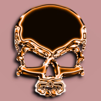 metalic orange logo effect