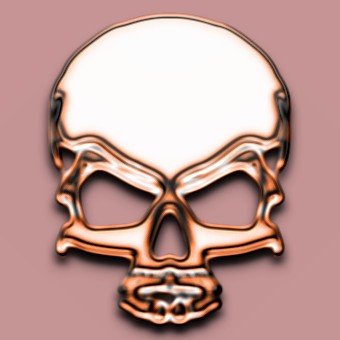 metalic orange logo effect