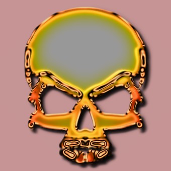 metalic orange logo effect