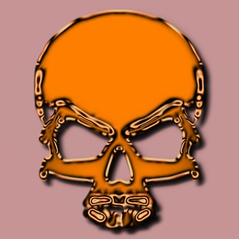 metalic orange logo effect