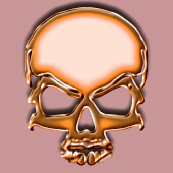 metalic orange logo effect