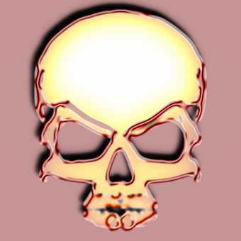 metalic orange logo effect