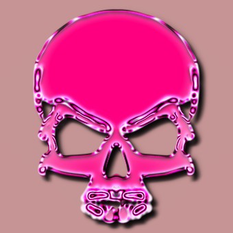 metalic pink logo effect