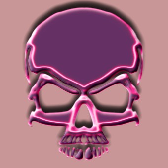 metalic pink logo effect