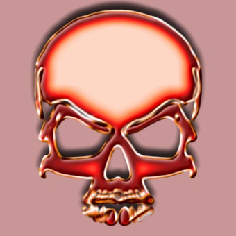 metalic red logo effect