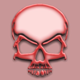 metalic red logo effect