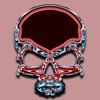 metalic red logo effect