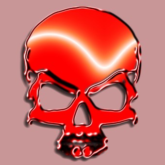 metalic red logo effect