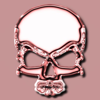 metalic red logo effect