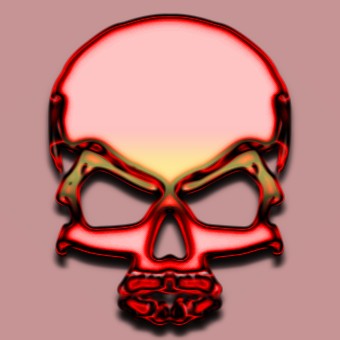 metalic red logo effect