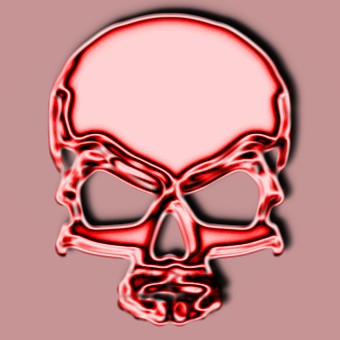 metalic red logo effect