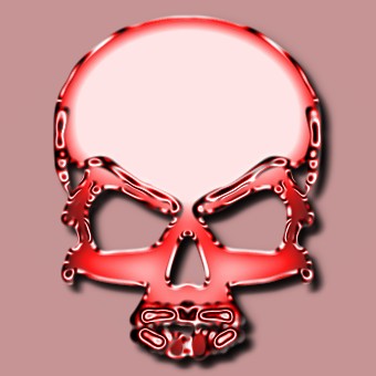 metalic red logo effect