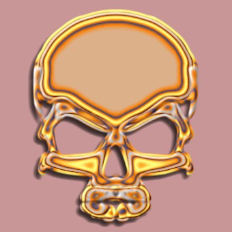 metalic yellow logo effect