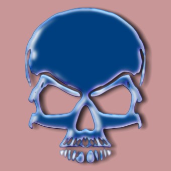 plastic blue logo effect