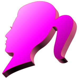 3D Female Logo Icon 1