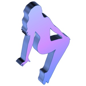 3D Female Logo Icon 2