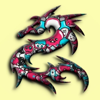 psychedelic logo effect 012