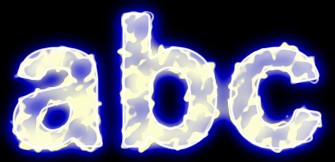Blue Light and Glow Text Effect 2