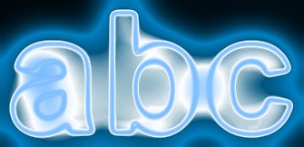 Blue Light and Glow Text Effect 6