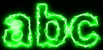 Green Light and Glow Text Effect 1