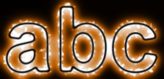Orange Light and Glow Text Effect 1