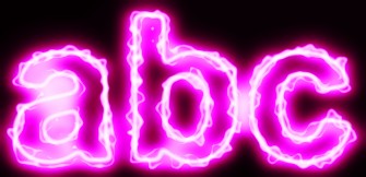 Pink Light and Glow Text Effect 14