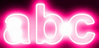 Pink Light and Glow Text Effect 1