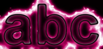 Pink Light and Glow Text Effect 2