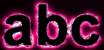 Pink Light and Glow Text Effect 5