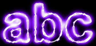 Purple Light and Glow Text Effect 11