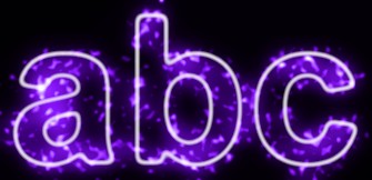 Purple Light and Glow Text Effect 12