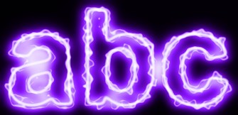 Purple Light and Glow Text Effect 13