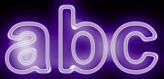 Purple Light and Glow Text Effect 1