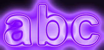 Purple Light and Glow Text Effect 3