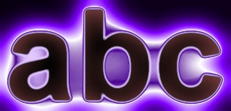 Purple Light and Glow Text Effect 4