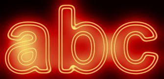 Red Light and Glow Text Effect 1