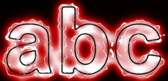 Red Light and Glow Text Effect 3