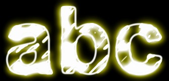 Yellow Light and Glow Text Effect 2