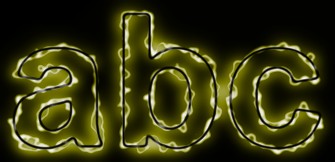 Yellow Light and Glow Text Effect 3