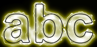 Yellow Light and Glow Text Effect 4